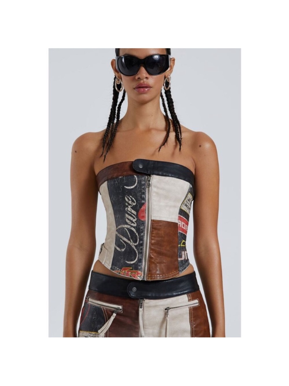 Jaded London Daytona Vegan Leather Corset Sz 12 NWT